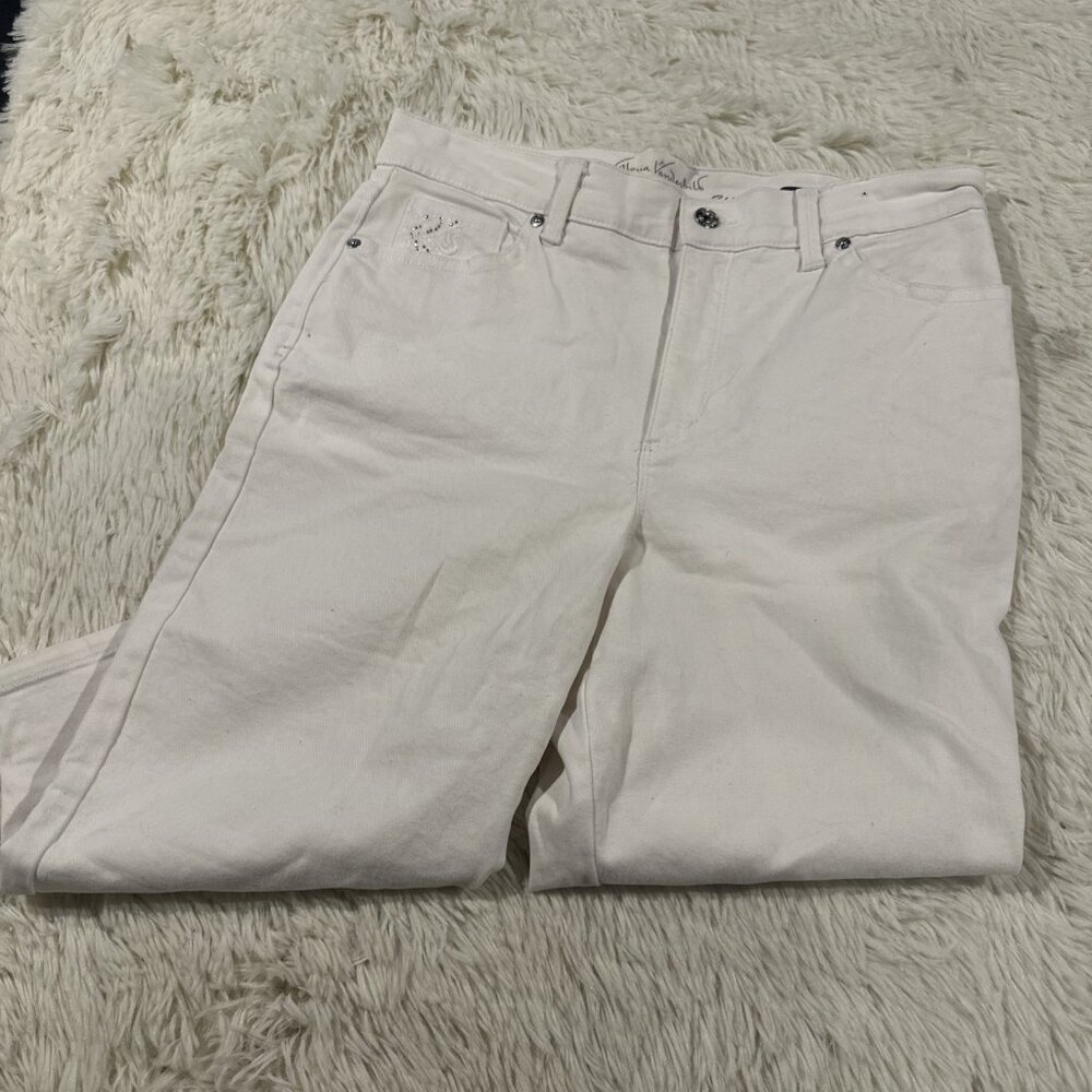 Gloria Vanderbilt womens all around slimming capri 10 amanda white deco